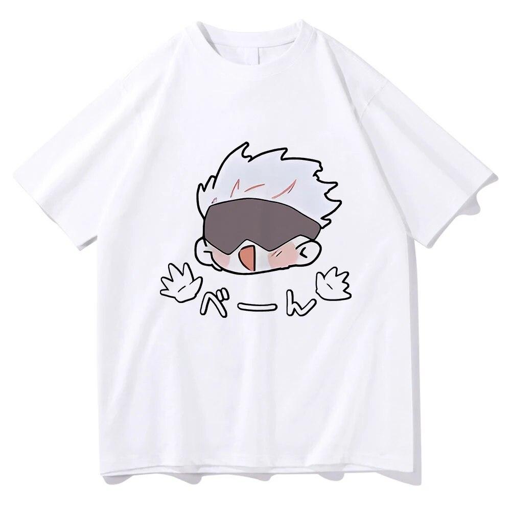 Jujutsu Kaisen T Shirt Fashion Unisex Harajuku Funny Kawaii Gojo T-Shirt Unisex Anime Unisexga High Quality Cotton Tees Shirts Korea Unisex