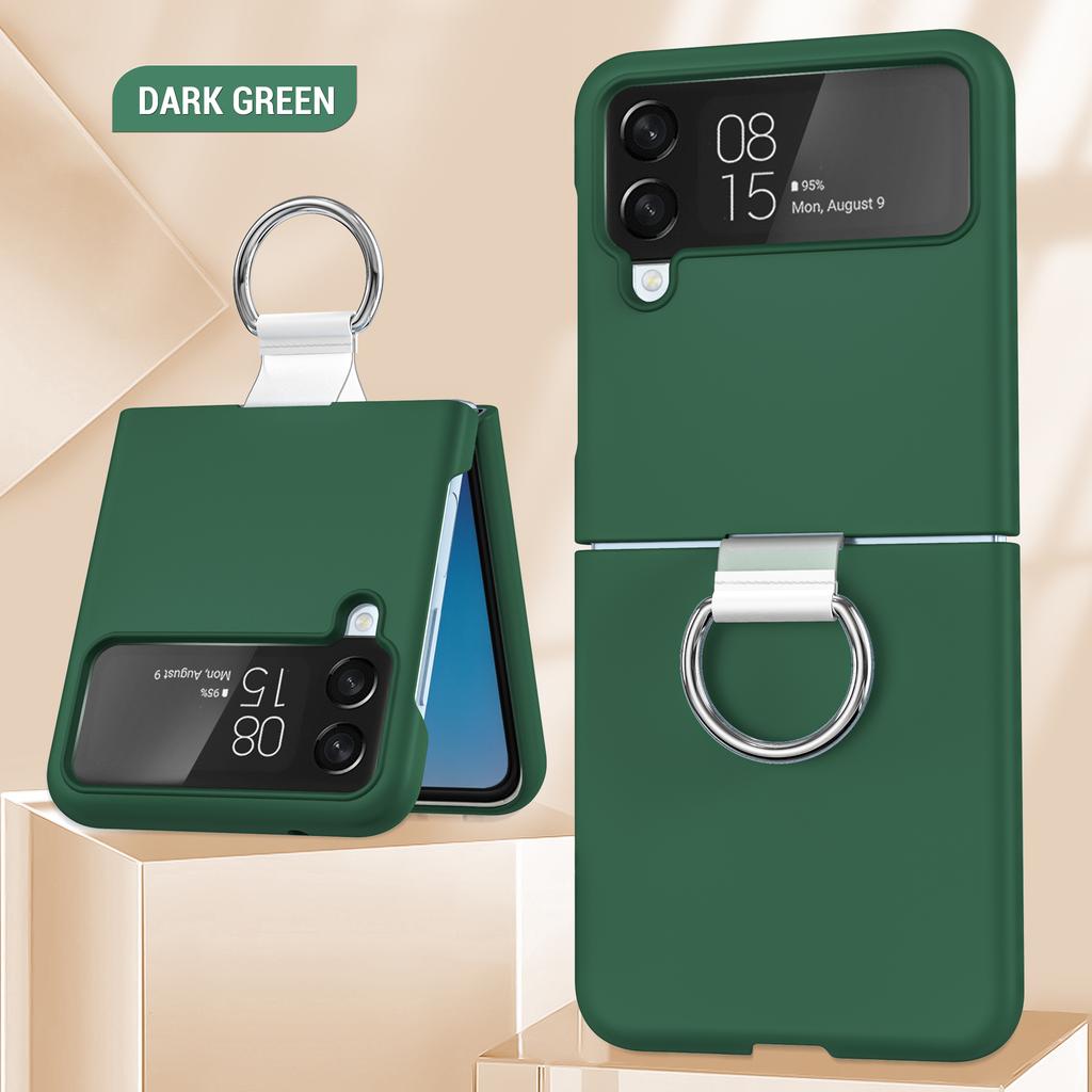 Shockproof Ring Folding Cell Phone case for samsung Z Flip 4 3 Protective Cover