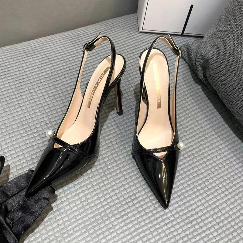 Fashion High Heeled Sandals Women Pointed Toe Shoes Elegant Fashion Pumps Sexy Woman Slippers 2025 Designer Luxury Sandalias De Mujer