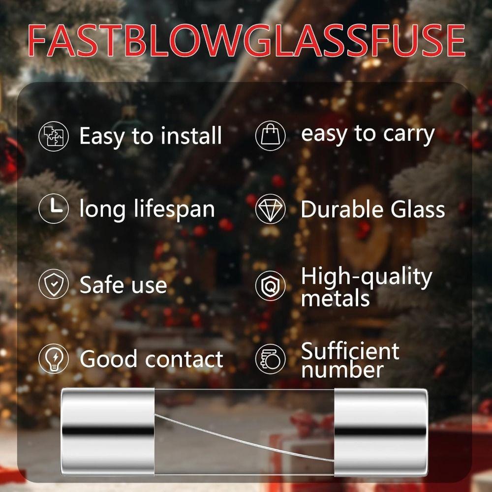 5*20mm Glass Fuse 250V Fuse Kit New Glass Tube Fuses