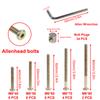 Socket Head Screws,24 Set M6 Bolts And Nuts Kit, M6 X 40mm/ 50mm/ 60mm/ 70mm/ 80mm ,Crib Screws Hardware Replacement Kit