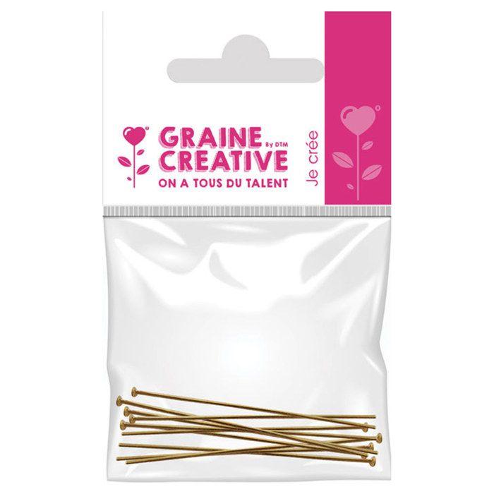 Clous de jonction - GRAINE CREATIVE - 50mm - Doré - Métal - 10 pièces