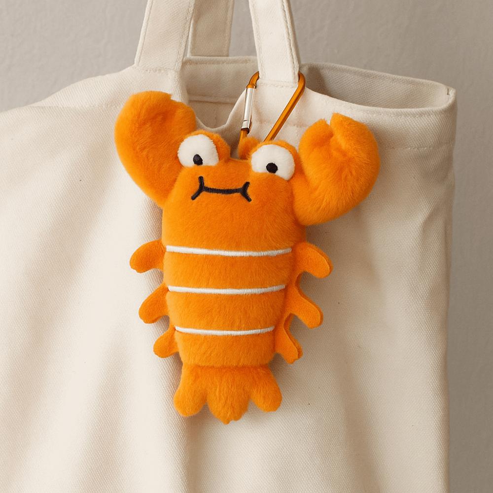 PP Cotton Ocean Animal Coin Purse Lobster Animal Bag Pendant Soft Plush Doll Keychain Card Bag
