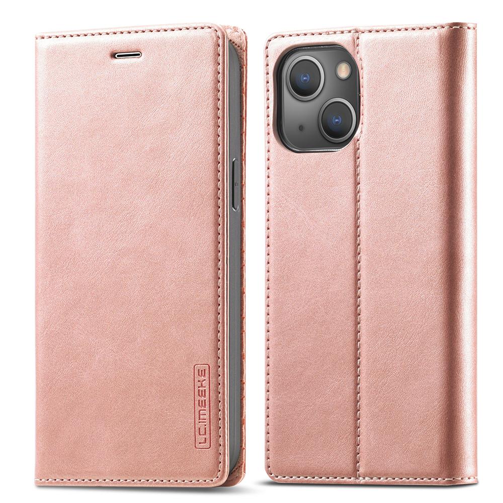 LC.IMEEKE Magnetic Phone Case for iPhone 15,Microfiber Leather Stand Wallet Cover