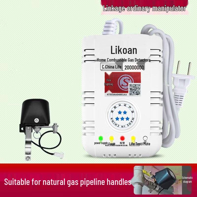 Brangdy Methane Gas Leak Detector with Auto Shut-off Valve 111*71*44