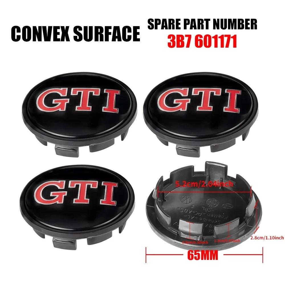 

VW GTI GOLF 2026 Hot For VW VOLKSWAGEN 4pcs 65/66mm Car Wheel Center Cap Hub Cover Badge For Volkswagen MK6 Golf R GTI Touareg 4pcs
