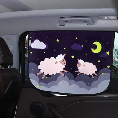 Universal Car Sun Shade Cover Magnetic Uv Protection Curtain Side Window Sunshade Cover For Baby Kids Cute Cartoon Shade Tools