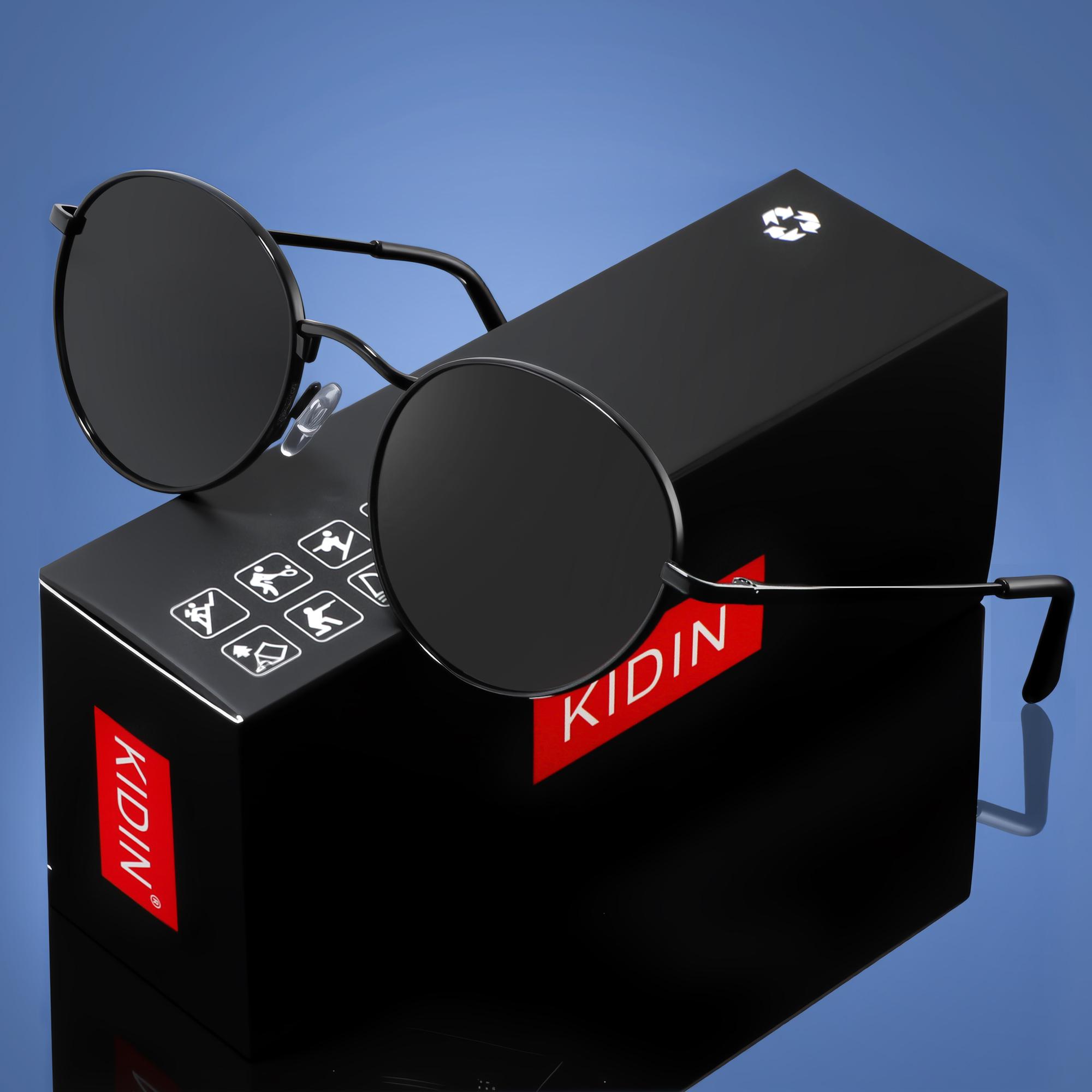 

Metal Round Sunglasses For Women Brand Design Frame Fashion glasses Metal Round Frame Sunglasses for men UV400 чёрный