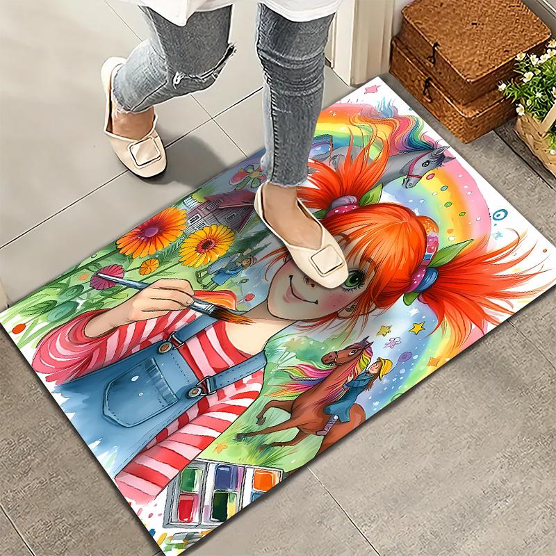 Pippi Carpet Rug For Living Room Bedroom Home Sofa Decoration Kids Play Nonslip Floor Mat
