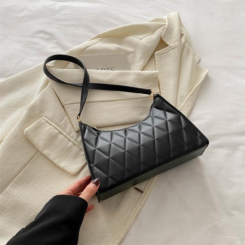 Trendy Stylish Retro Single Shoulder Bag Perfect For Spring Casual Outfits In Black Pink Khaki White And Purple