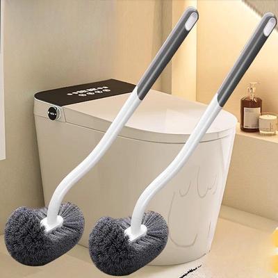 Wandmontierte Langstiel-Toilettenbürste mit weichen Borsten für die Eckreinigung