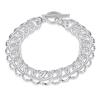925 Sterling Silver Multi Loop Chain OT Buckle Bracelet Wedding Fashion Jewelry