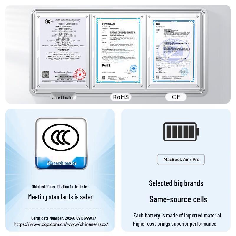 llano Replacement Battery for MacBook Air/Pro