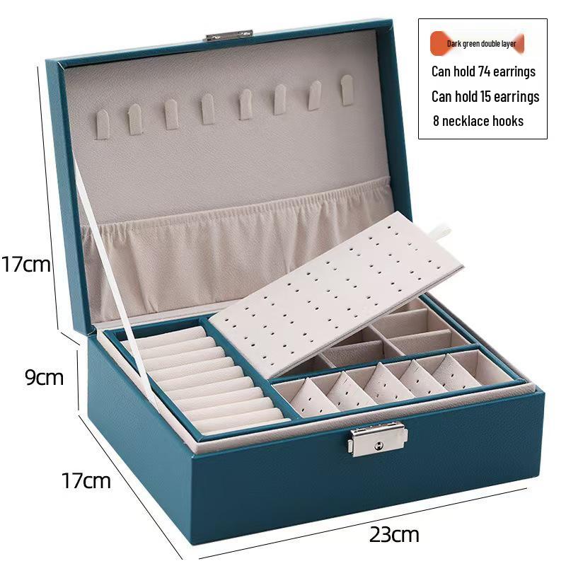 Premium Three-Layer Jewelry Organizer with Drawers for Necklaces, Earrings, Accessories, and Gold - Large Capacity Storage