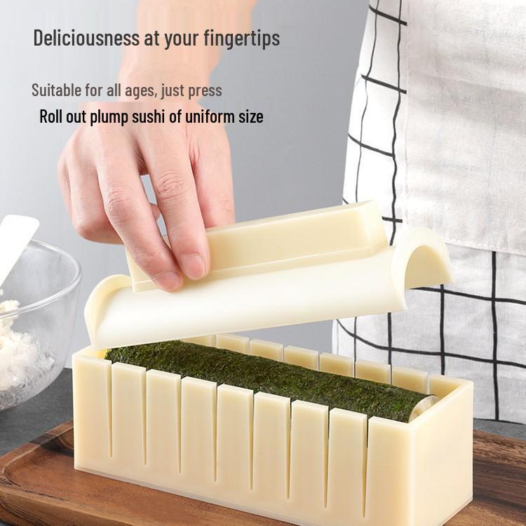 11-Piece DIY Sushi Making Kit: Sushi Mold, Rice Ball Maker, Nori Roll Tool - Popular Kitchen Gadget