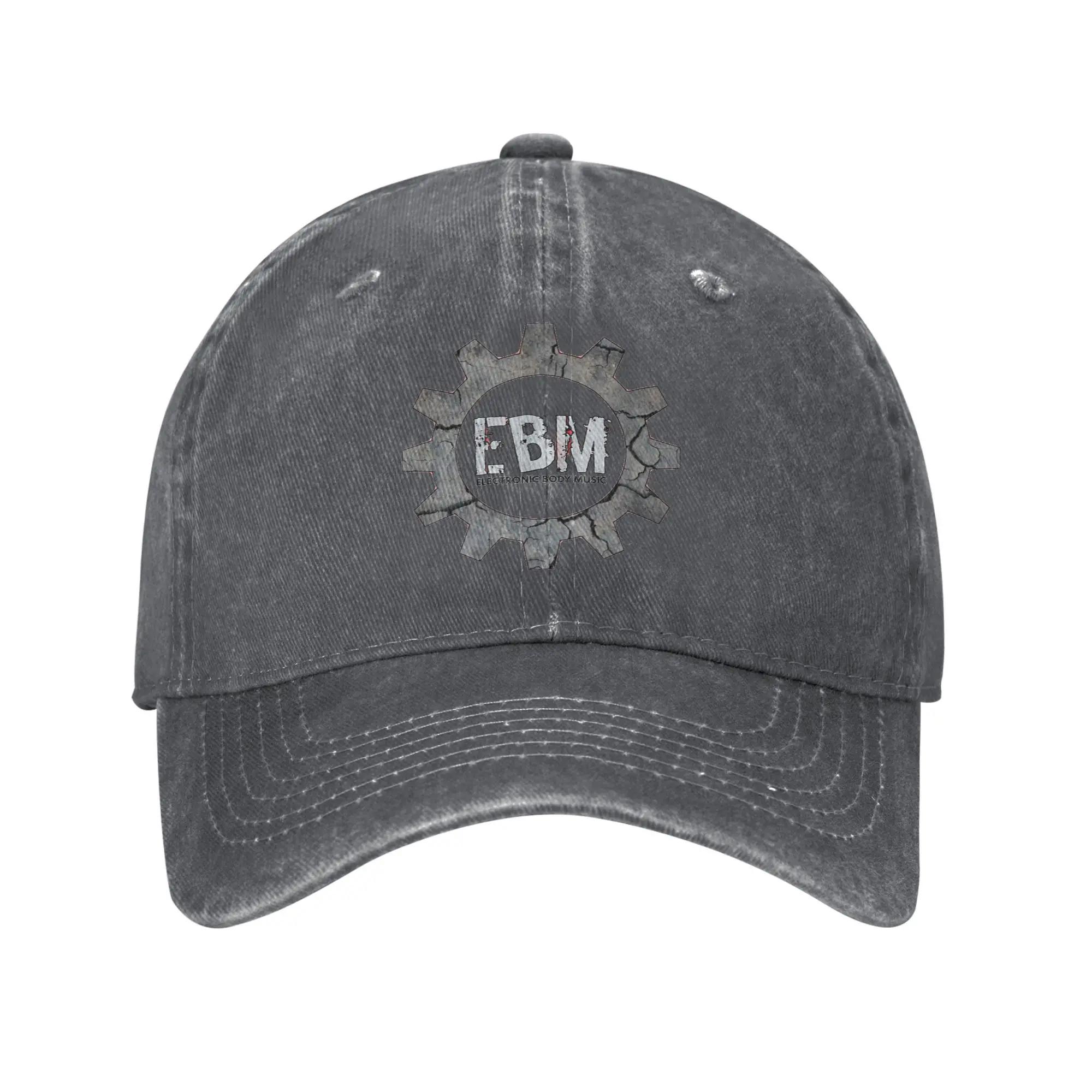 

EBM Electronic Body Music Baseball Cap Unisex Women Distressed Washed Sun Cap Industrial Dance All Seasons Travel Adjustable Hats Adjustable