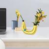 Banana Vase Durable Bright Yellow Color Synthetic Resin Modern Flower Pot Art Crafts Desktop Vase Ornament Home Decor