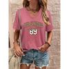 Floral Print V-neck T-shirt Summer Fashion Casual Blouse Street Fashion Oversized Women's Clothing