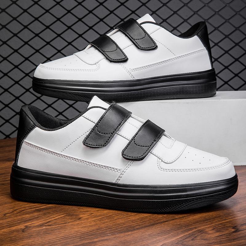 Large size 48 summer white shoes fashion Velcro casual sports board shoes student casual sports shoes men's shoes