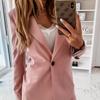 Fashion Women Blazer Suit Slim Office Formal Office Long-sleeved Solid Color Jacket Business Small Suit