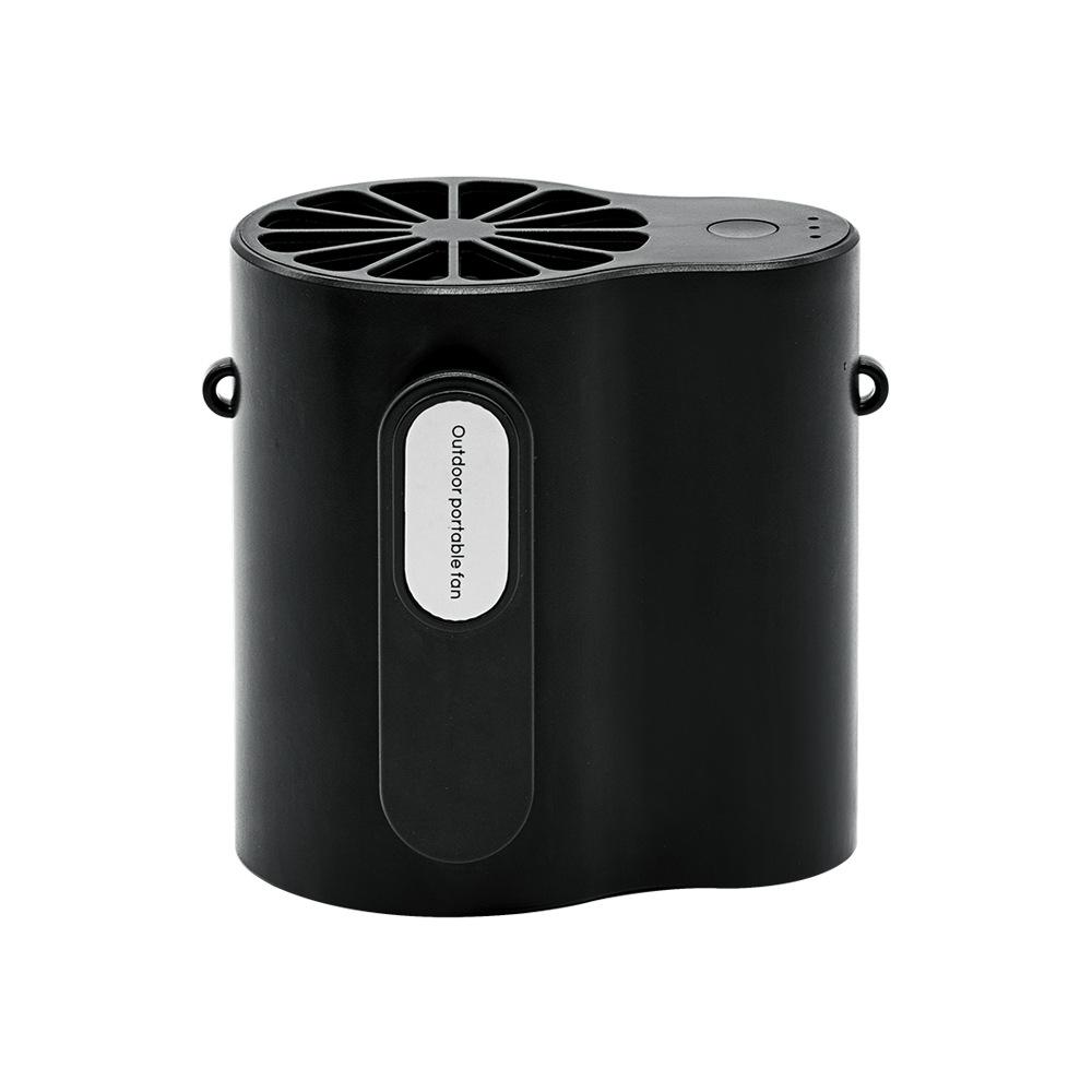High-speed Waist Hanging Fan Portable Small Fan Outdoor Jobsite USB Charging Silent Digital Display Mini Neck Hanging Fan