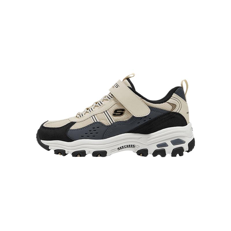 Skechers Мальчики Модные Универсальные Трендовые Повседневные Обувь Детские кроссовки Натуральный 405326L-NTBK 30