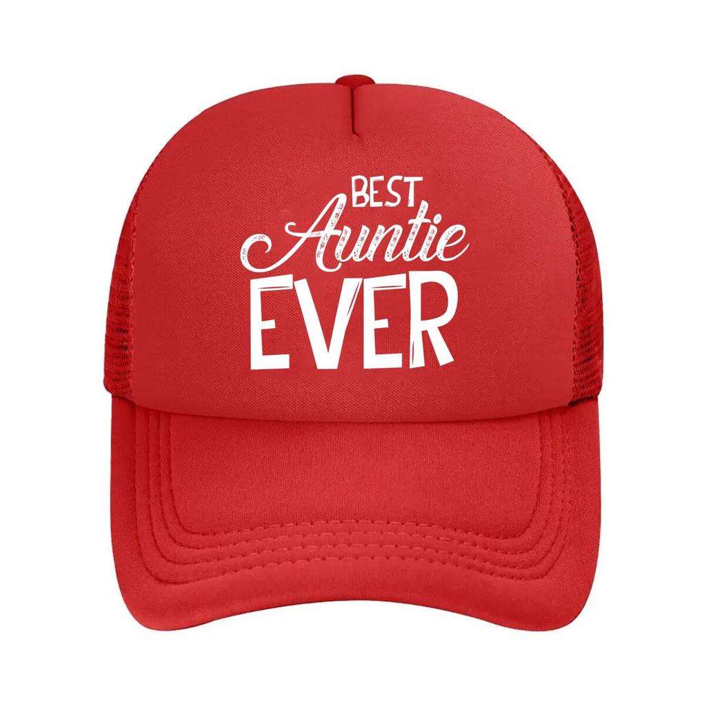Best Auntie Ever Family Love Art Mesh Baseball Cap Casual Hat Outdoor For Womens Unisex FeUnisex