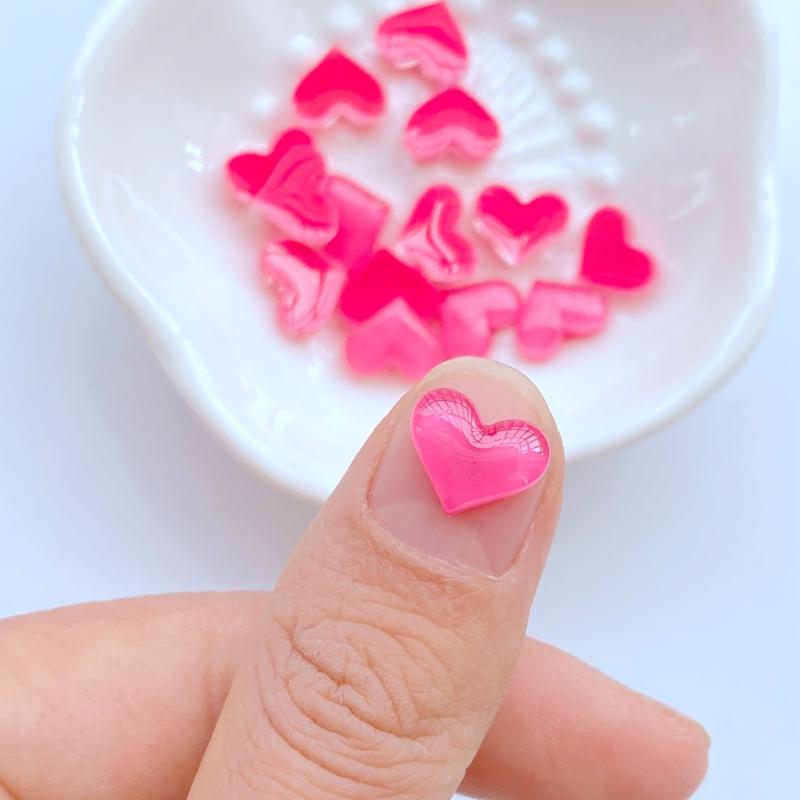 

50 шт. Новые милые мини 8*9 мм яркие сердечки плоская задняя часть смола скрапбукинг DIY ювелирные изделия ремесло украшения аксессуары