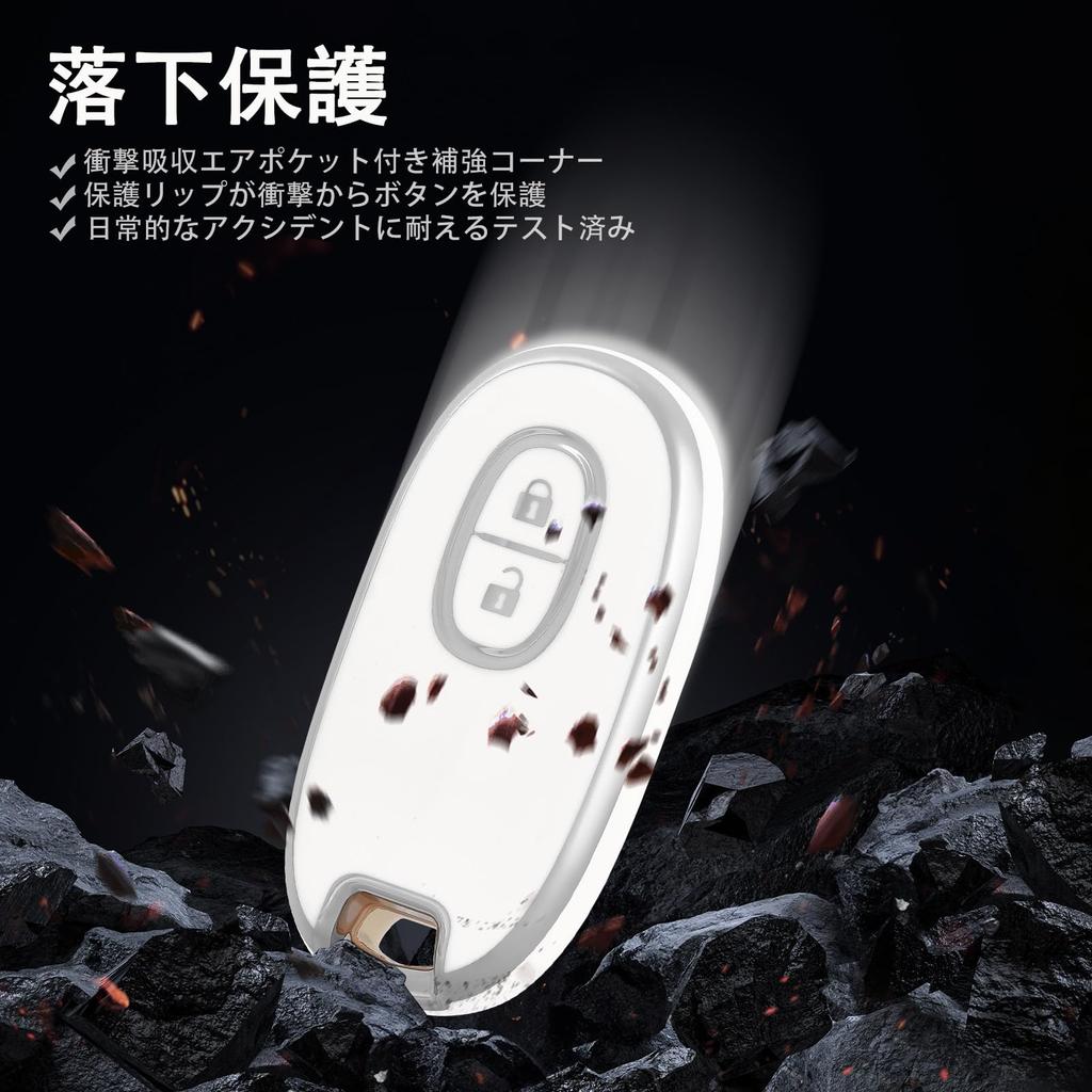 [OFF WE GO] Suzuki Key Case, Compatible with Wagon R, Hustler, Lapin, Lukes, Solio,