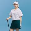 Challenger Women'S Airy Stretch Open Collar Short Sleeve Woven Top White
