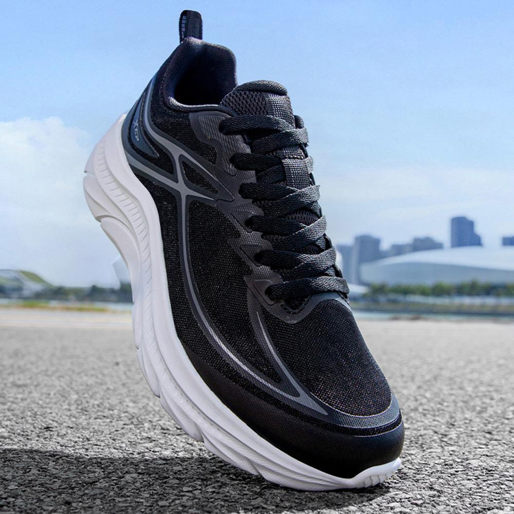 Xtep Wind Chaser Comfortable Non-Slip Breathable Low-Top Casual Running Shoes Men sneakers Black 875319110055-4