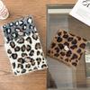 Lenço de Listras com Estampa de Leopardo de Alta Qualidade Estilo Coreano para Mulheres: Cachecol Quente de Outono/Inverno