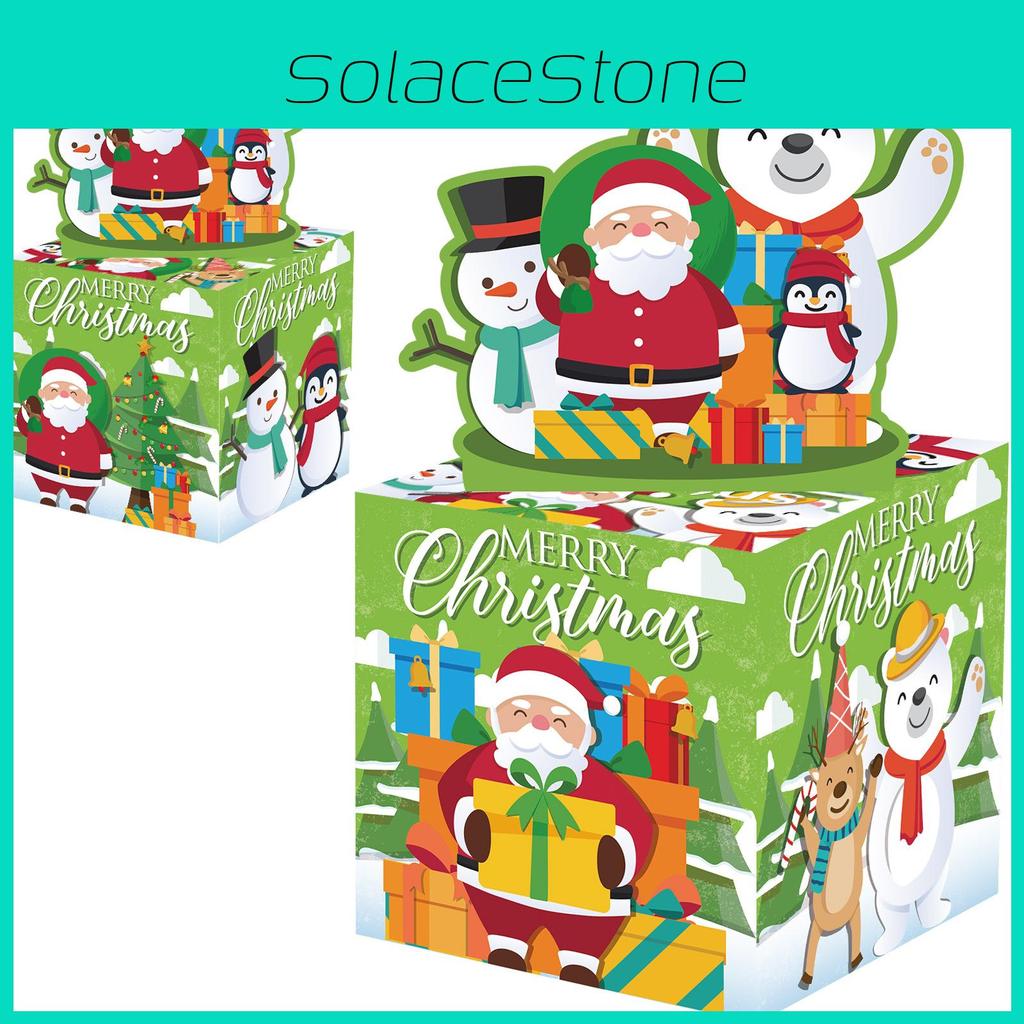 Holiday Penguin Snowman Christmas Party Atmosphere Prop Gift Box For Gifts