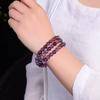 Natural Purple Auralite 23 Cacoxenite Round Beads 3 Laps Bracelet 6mm Women Men Phantom Necklace AAAAA
