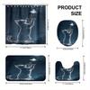 4pcs Starry Night Chasing Butterfly Dream Print Shower Curtain Set, Decorative Bathroom Set Includes Shower Curtain, Non-Slip