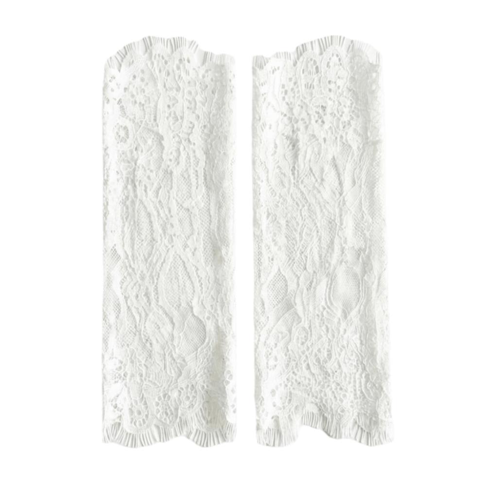 Mesh Fingerless Lace Gloves Pearls Decoration Wedding Gloves Bridal Arm Sleeves  Sun Protection