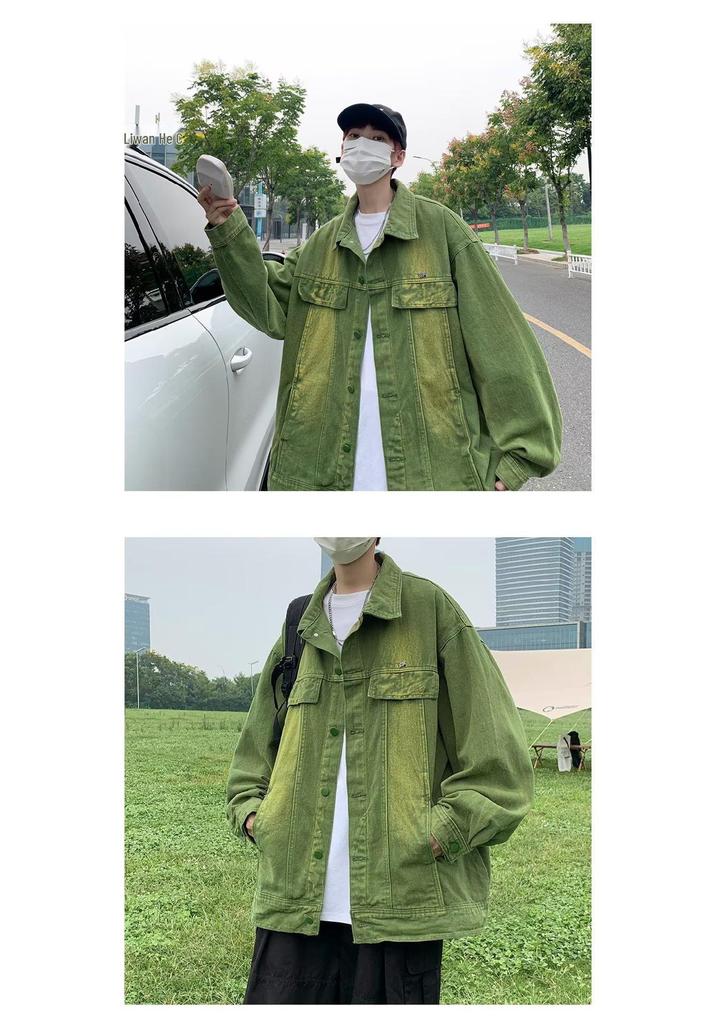 Unisex Vintage gewaschene Jeansjacke - Retro, Trendig und lockere Passform