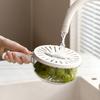 Food Grade Fruit Veggie Cleaning Basket Efficient Rotating Lid Fruit Veggie Strainer Storage Bowl For Refrigerators