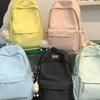 Schoolbag New Solid Color Backpack Casual Backpack Junior High School Schoolbag Student Bag Commuter Double Backpack