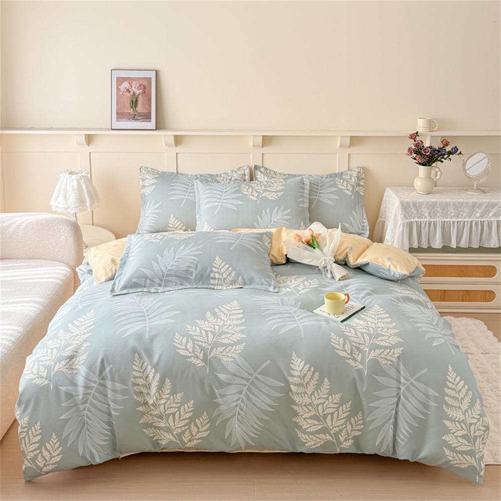 Watercolor Strawberry Duvet Cover 3pcs Microfiber Bedding Set Floral Comforter Cover Reversible Quilt Cover with 2 Pillowcases 150X200cm(3pcs)