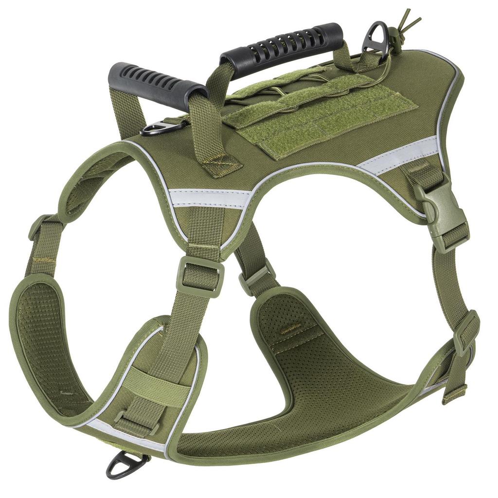 Cross-Border Tactical Dog Harness: Breathable Vest for Outdoor Military Training with Chest Harness & Traction Rope
