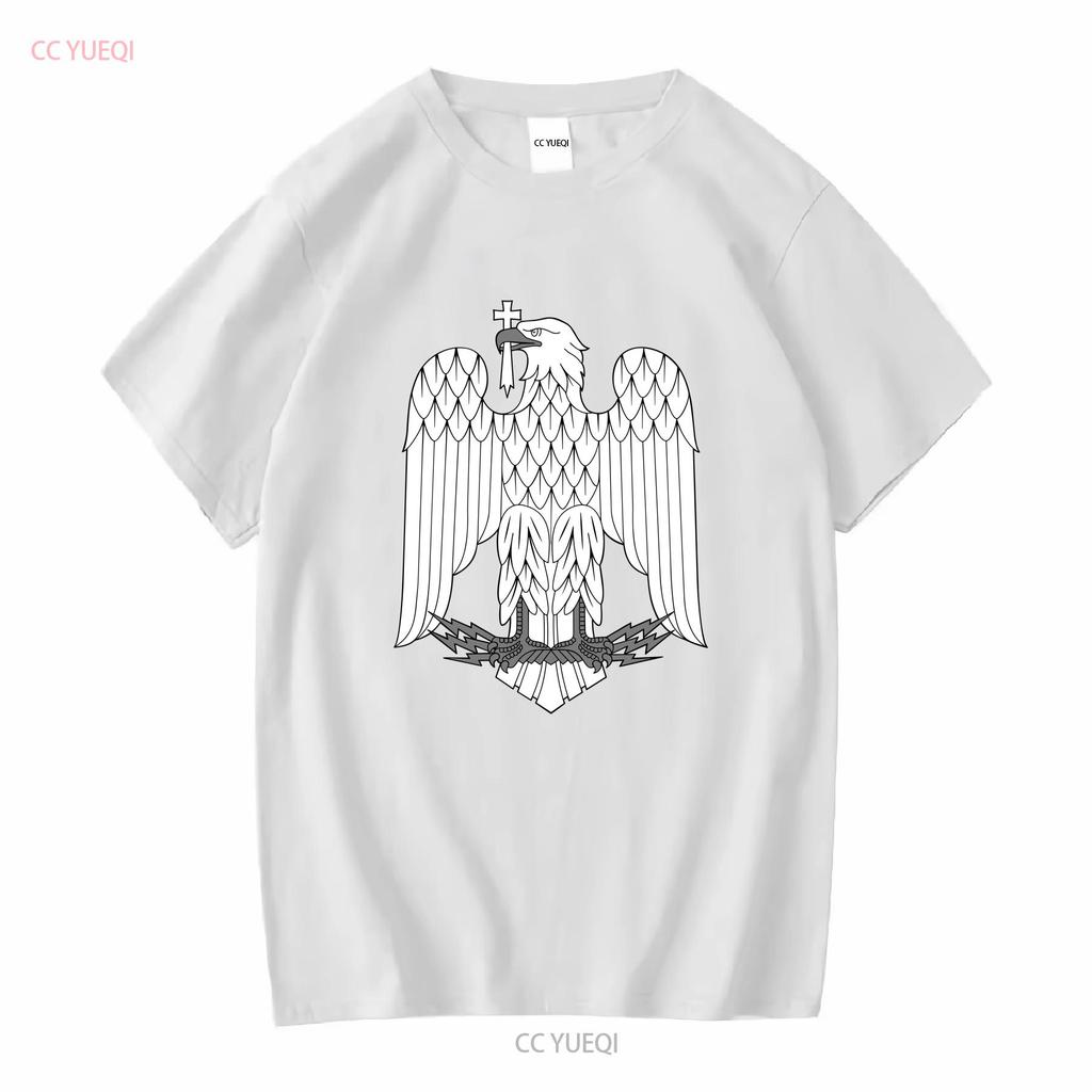 T-shirt Armoiries de la Roumanie Aigle du Parlement roumain Toutes Tailles manches longues ou courtes vintage Lavé vêtements de designer Unisexe