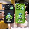 Applicable to Samsung S24 mobile phone case A35 green one-eyed monster A32 A21S three-dimensional cartoon doll foreign trade tide case