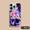 ReZero Rem Ram Silver Plating Magsafe Mobile Phone Case for iPhone 17 16 15 14 13 12 11 Air Pro Max Plus Colorful Cover