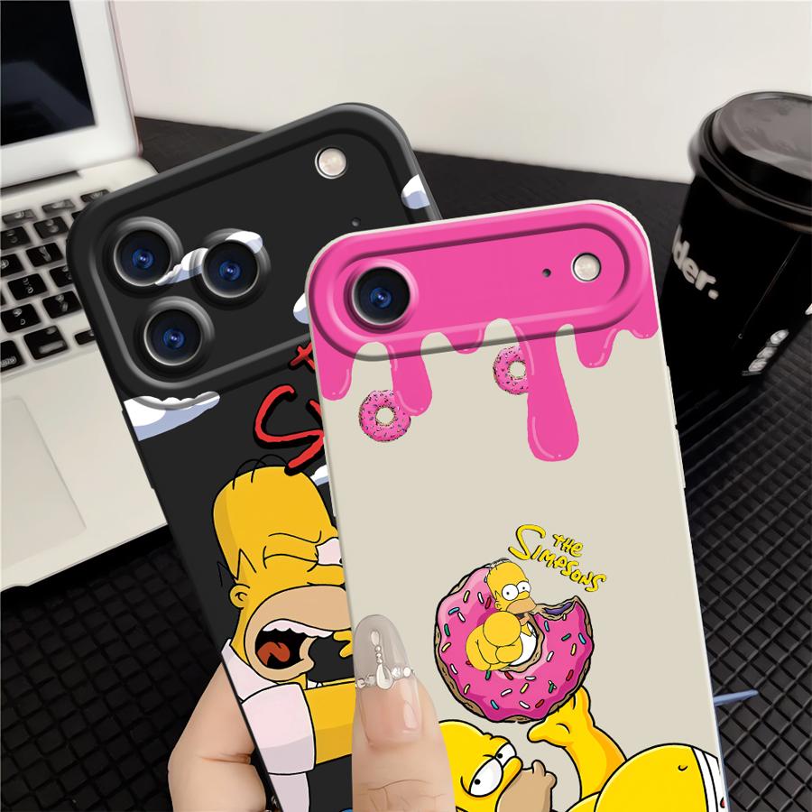 The Simpsons Cartoon TPU Phone Cover Case for Apple iPhone 17 Pro Max 13 12 Plus 16 15 Pro 11 Air 14