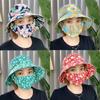 Outdoor Flower Pattern Anti-uv Sunscreen Hat Fashion Dust Mask Hat Protect Neck Women Men Fisherman Hat Tea Picking Cap