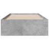 Bed Frame with Drawers Concrete Grey 75x190 cm Engineered Wood