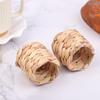 6Pcs Rural Style Napkin Rings Natural Water Hyacinth Grass Hand-Woven Napkin Rings For Table Decor Napkin Holder Buckles