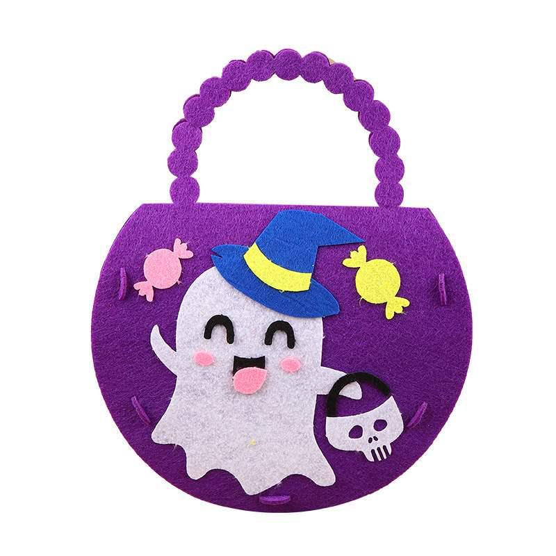 Halloween DIY Trick-or-Treat Tote Bag for Kids - Non-woven Fabric Craft Bag