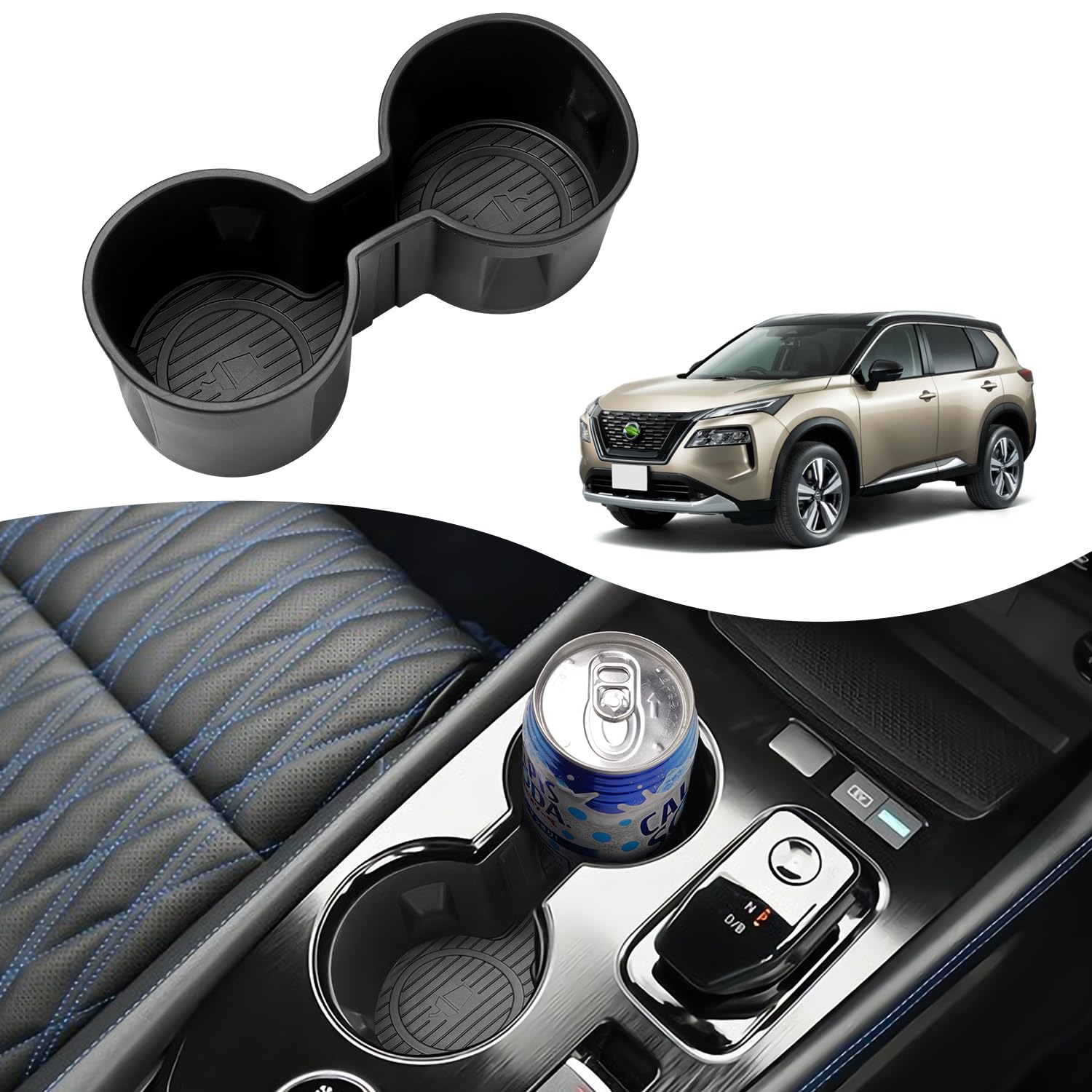 

Cartist Nissan X-Trail T33 Type Cup Holder, TPE Material, X-TRAIL 4th Generation, July 2022, Nissan X-Trail T33 type чёрный